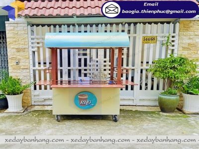 Top mẫu thiết kế  trang trí tủ bán trà sữa xinh xắn