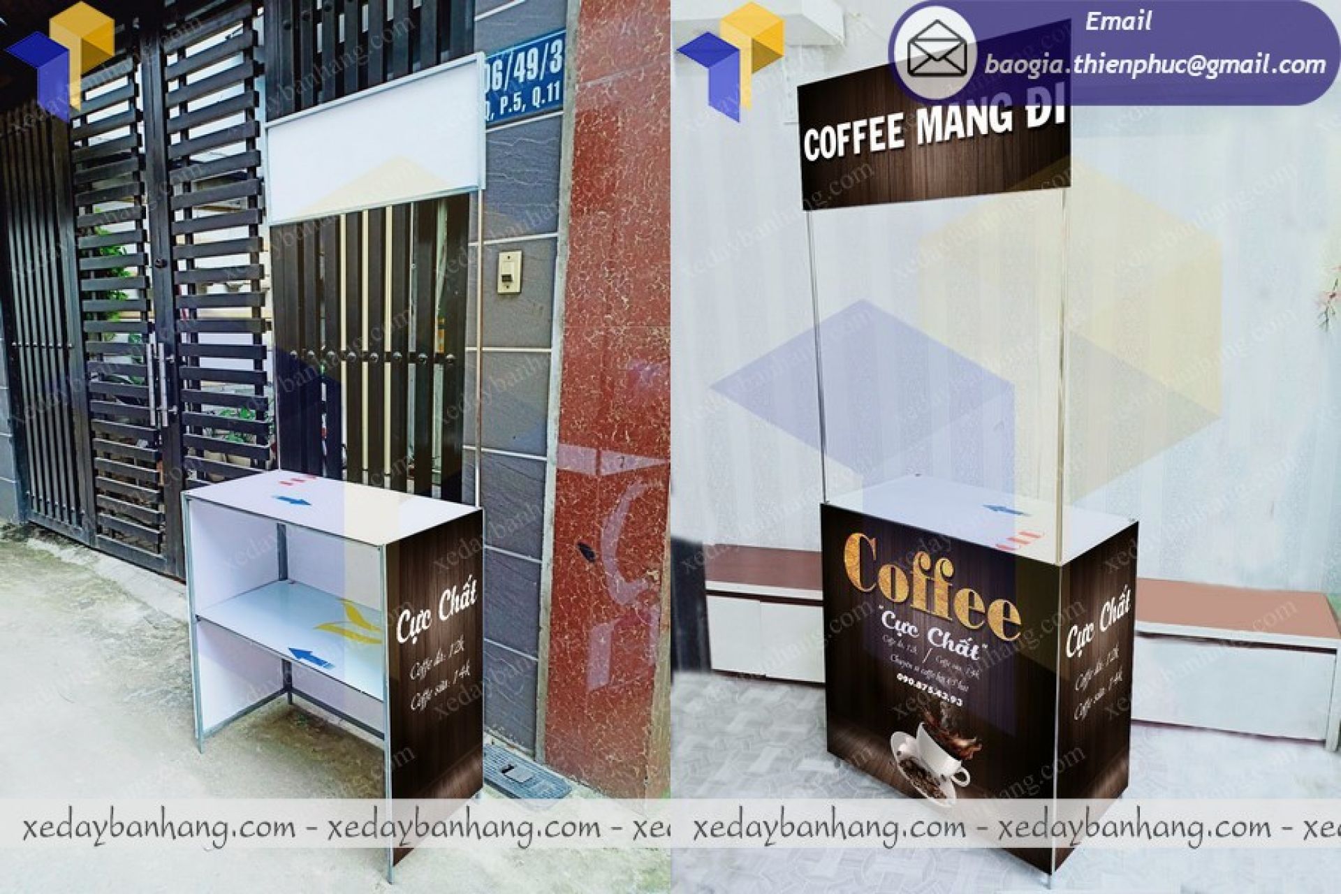 Booth bán cà phê mang đi mua ở đâu là rẻ