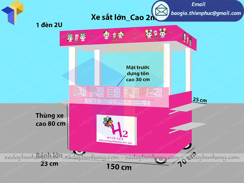 Làm xe trà sữa